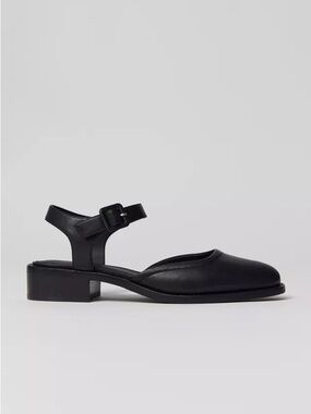 Intentionally Blank Super Mary Jane Sandals - Black Leather Size 9